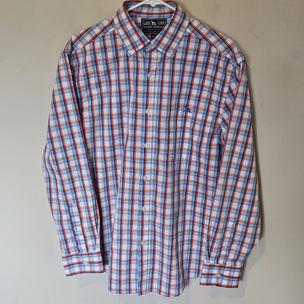 Over Under Performance Button Down Plaid Shirt - … - image 1